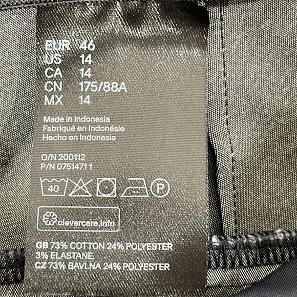 H&M Cigarette Trousers Blue & White Stripe Trousers Women’s Size 14 - Picture 10 of 10